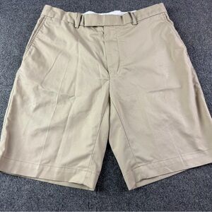 RLX Ralph Lauren Mens Flat Front 9.5" Golf Shorts Size 32 Khaki